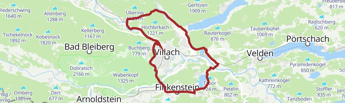 Route map: Faaker See - Krastal